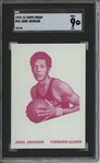 1972 Topps #43 John Johnson 9 card progressive proof.